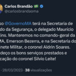 Carlos Brandão anuncia novo secretário de Segurança e mantém comandante da Polícia Militar
