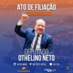 Othelino Neto vai se filiar ao Solidariedade em ato de lançamento da pré-candidatura da irmã à Prefeitura de São Luís