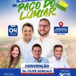 Convenção do Mobiliza vai oficializar Dr. Filipe Gonçalo como candidato a prefeito em Paço do Lumiar